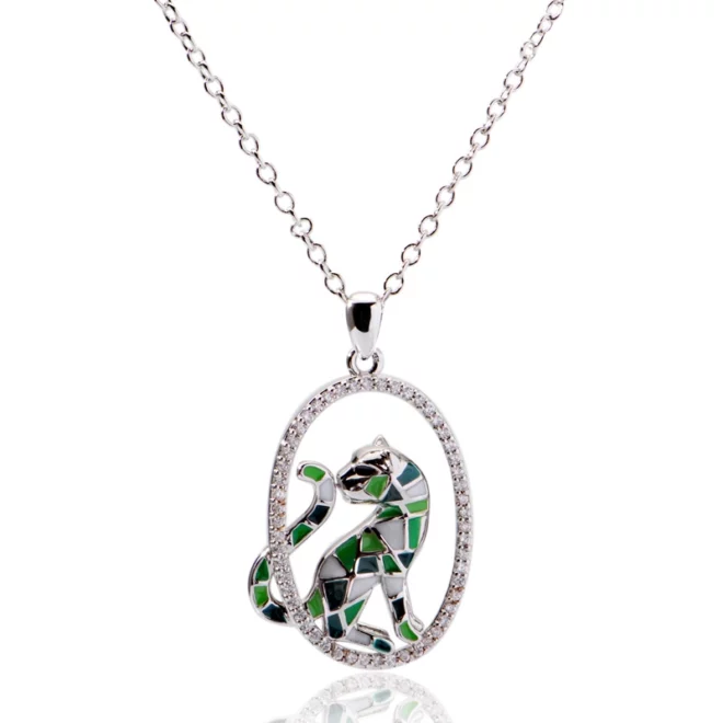 3.14g Micro Pave Zirconia Zodiac Sign Necklace Astrology Jewelry