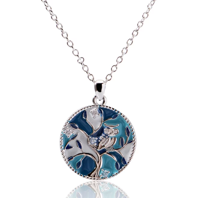 3.68g Owl Pendant Life Tree Shell Necklace Simple and Good-looking Can Be Matched Clothing - Image 3