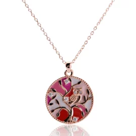 3.68g Owl Pendant Life Tree Shell Necklace Simple and Good-looking Can Be Matched Clothing