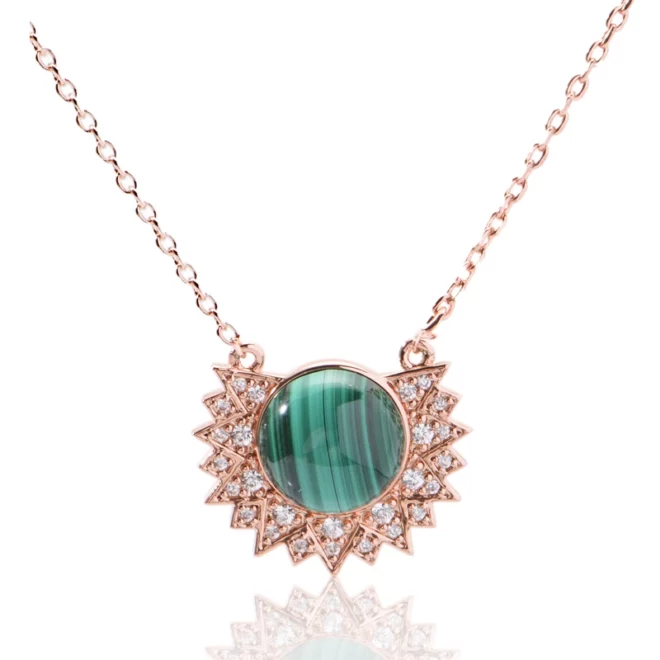 3.77g OuDiSi Jewelry Sunflower Shape Pendant Necklace Christmas Gift - Image 2