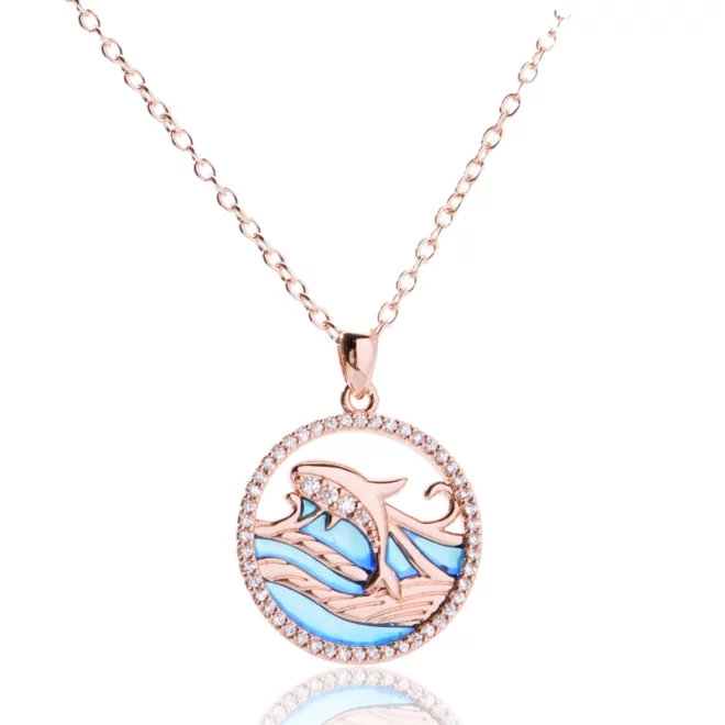 2.05g Minimalist Temperament Dolphin Crafted 925 Sterling Silver Necklaces for Women - Image 3