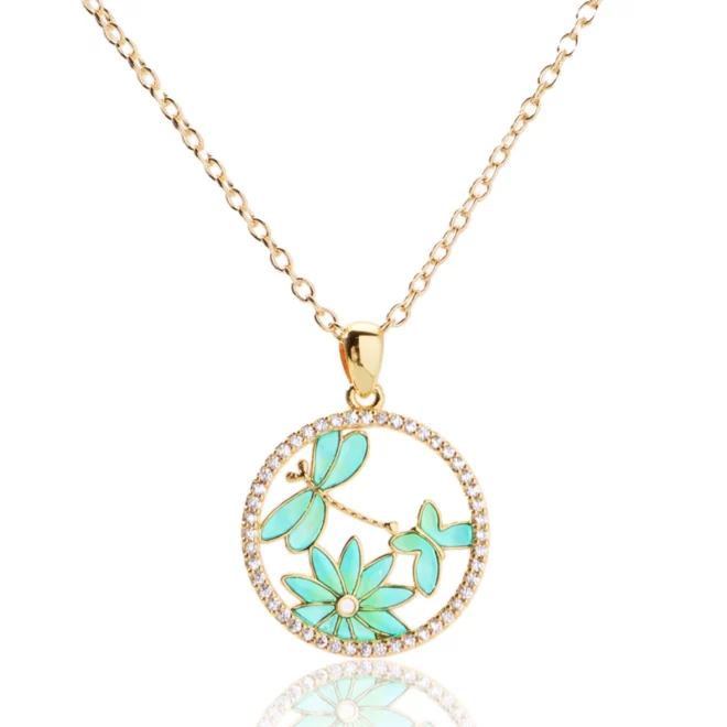 1.6g Handmade Round Dried Flower Necklaces Real Flower Necklaces Animal Resin for Women