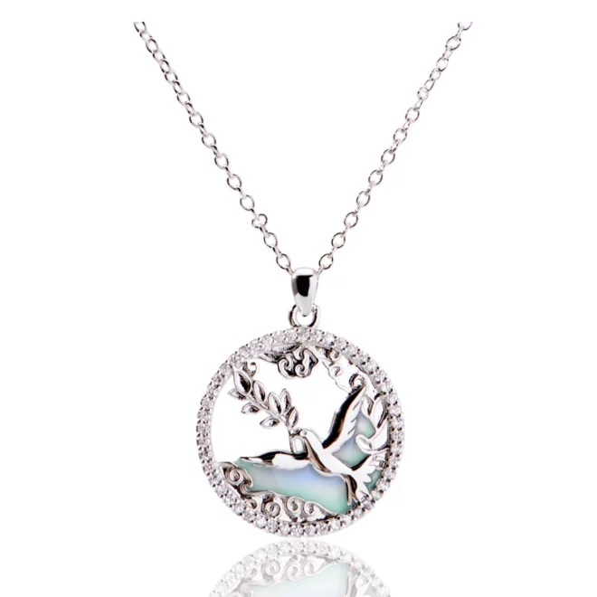2.15g Fashion Luxury 3A Cubic Zirconia 18K Gold Plated Bird Necklace Women - Image 3