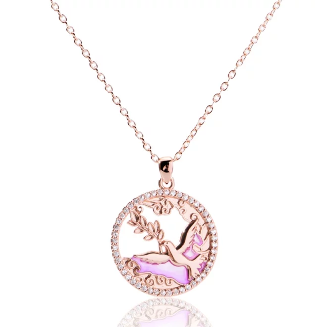 2.15g Fashion Luxury 3A Cubic Zirconia 18K Gold Plated Bird Necklace Women - Image 2
