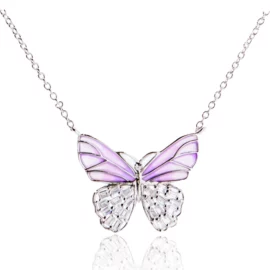3.1g Colorful Diamond Butterfly Dragonfly Pendant Charm Necklace for Women Wholesale