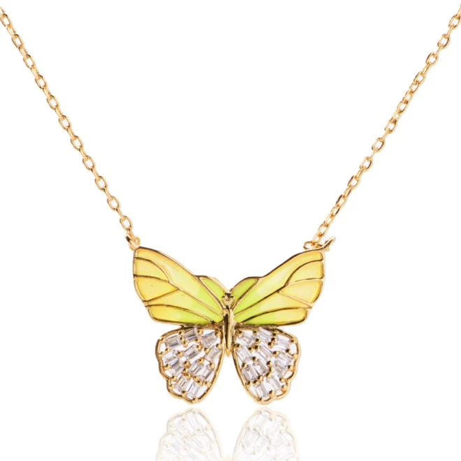 3.1g Colorful Diamond Butterfly Dragonfly Pendant Charm Necklace for Women Wholesale - Image 3