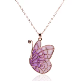 2.68g Wholesale 925ag Alloys Diamond Setting Glow-in-the-dark Butterfly Necklace Zircon Choker