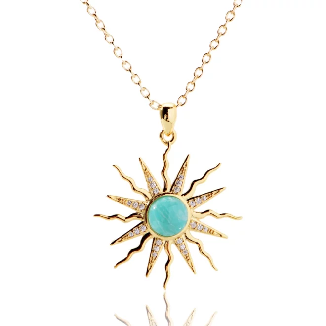 2.24g CZ and Opal Star Necklace in Silver - Image 2