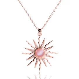 2.24g CZ and Opal Star Necklace in Silver
