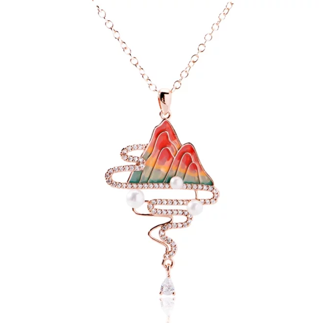 2.97g Pansy Drip Oil Mountain and Water Rhinestone Brooches Women Brooch Pins Accessories Jewelry for Women Girls