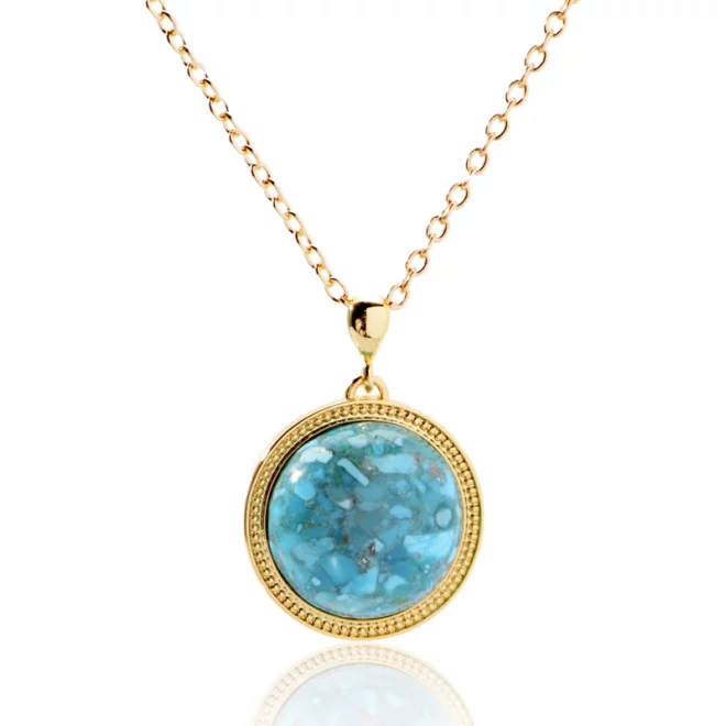 2.84g OuDiSi | Gold-Tone & Mahogany Obsidian Circle Box Chain Necklace