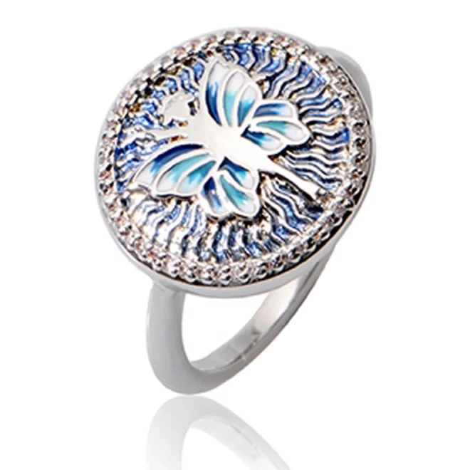 3.78g Little Girls Women's Butterfly Ring Engagement Rings - Image 3