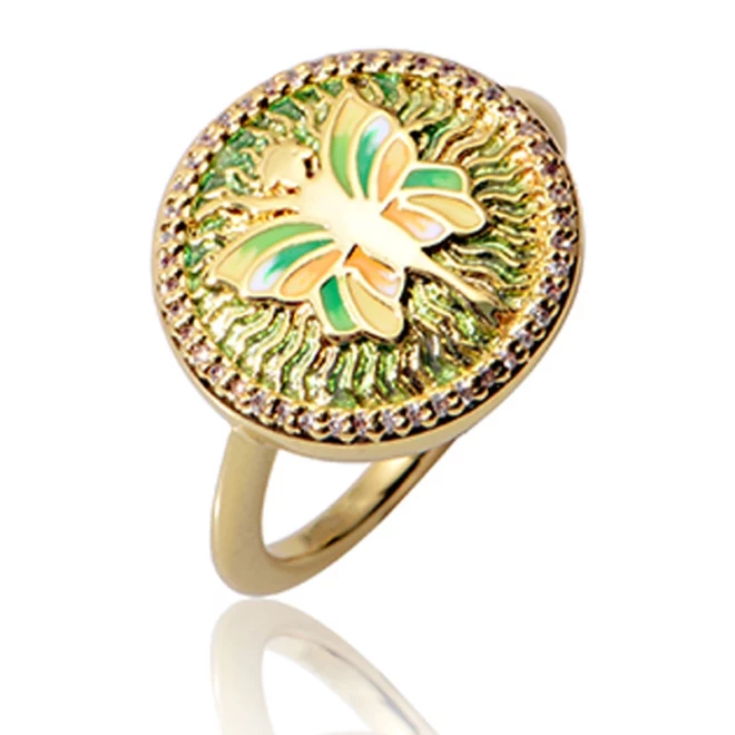 3.78g Little Girls Women's Butterfly Ring Engagement Rings
