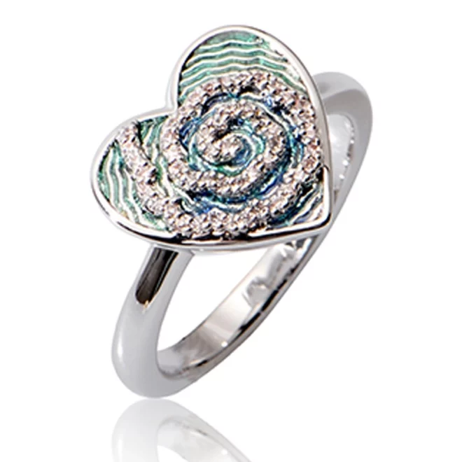 3.59g Promise Heart Ring Engagement Band Love Diamond Ring - Image 6