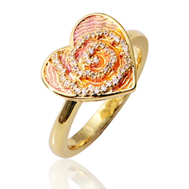 3.59g Promise Heart Ring Engagement Band Love Diamond Ring - Image 5
