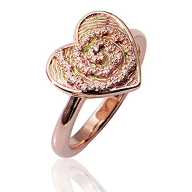 3.59g Promise Heart Ring Engagement Band Love Diamond Ring - Image 4