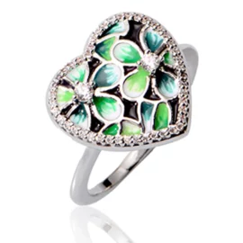 3.59g Promise Heart Ring Engagement Band Love Diamond Ring