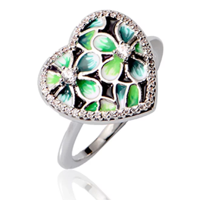 3.59g Promise Heart Ring Engagement Band Love Diamond Ring