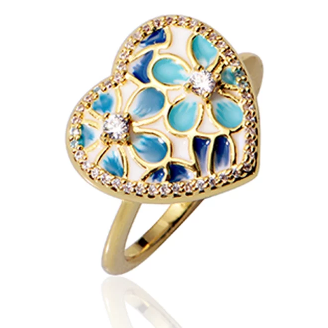 3.59g Promise Heart Ring Engagement Band Love Diamond Ring - Image 3