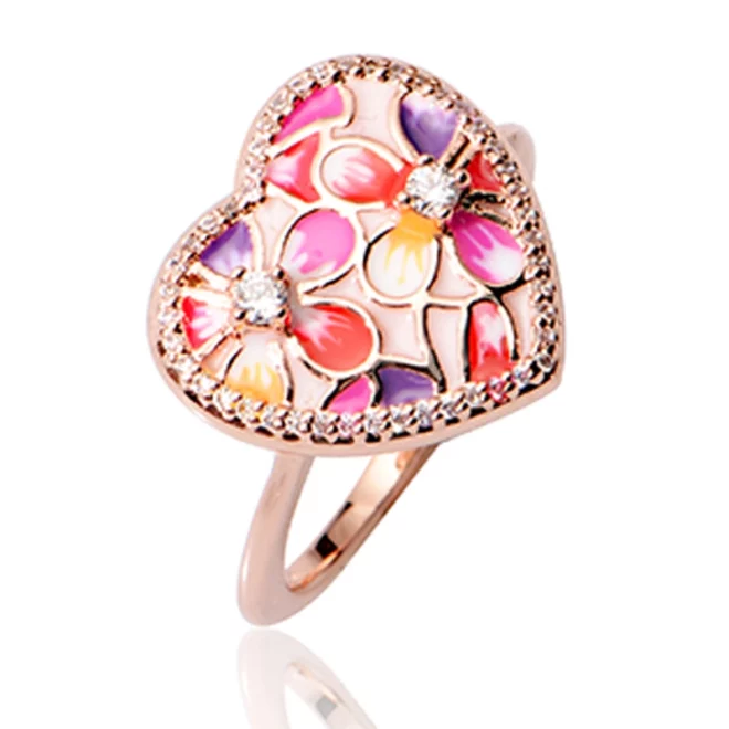 3.59g Promise Heart Ring Engagement Band Love Diamond Ring - Image 2