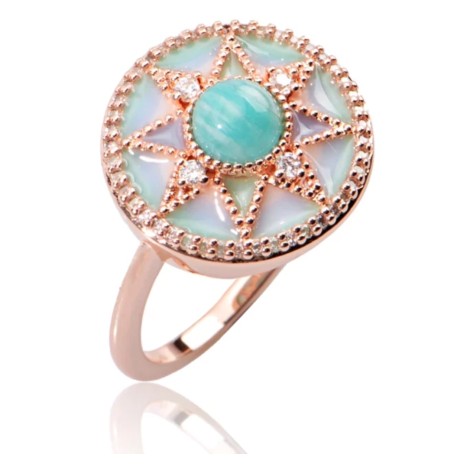 3.49g Birthday Gift 925 Sterling Silver Chunky Jewelry Sun & Star Design Ring - Image 2