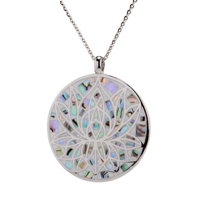 Lotus Flower Pendant Necklace – Stainless Steel Jewelry for Inner Peace & Style | Hypoallergenic & Waterproof - Image 2