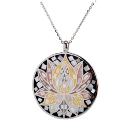 Lotus Flower Pendant Necklace – Stainless Steel Jewelry for Inner Peace & Style | Hypoallergenic & Waterproof
