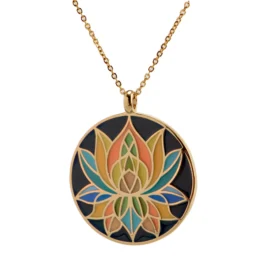 Spiritual Lotus Flower Necklace – Durable Stainless Steel Pendant | Perfect Boho & Yoga Gift Idea