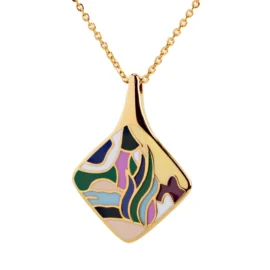 Modern Art-Inspired Pendant Necklace – Stainless Steel, Anti-Tarnish, Everyday Luxury Style