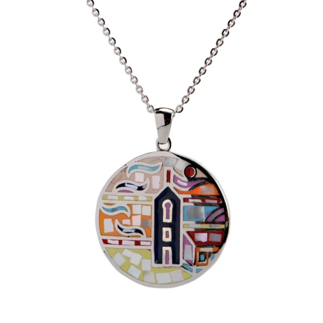 Trendy Stainless Steel Pendant Necklace – Unique Colorful Enamel Charm | Hypoallergenic & Tarnish-Free