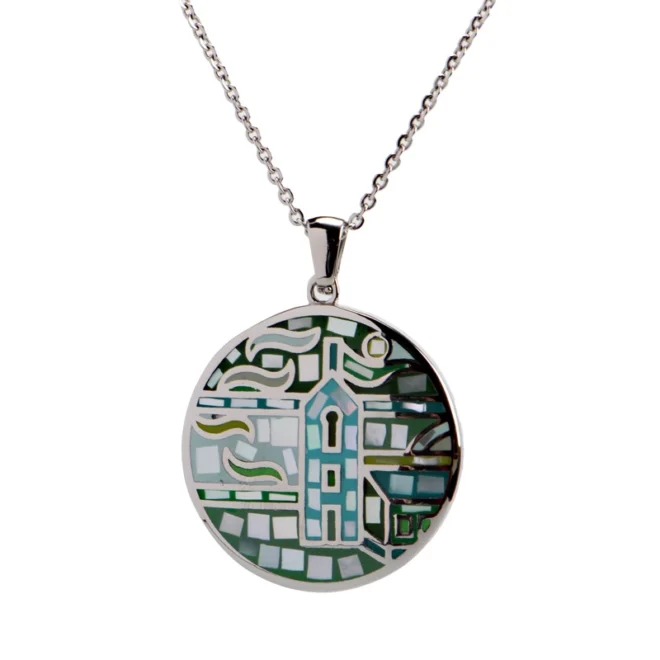 Trendy Stainless Steel Pendant Necklace – Unique Colorful Enamel Charm | Hypoallergenic & Tarnish-Free - Image 2